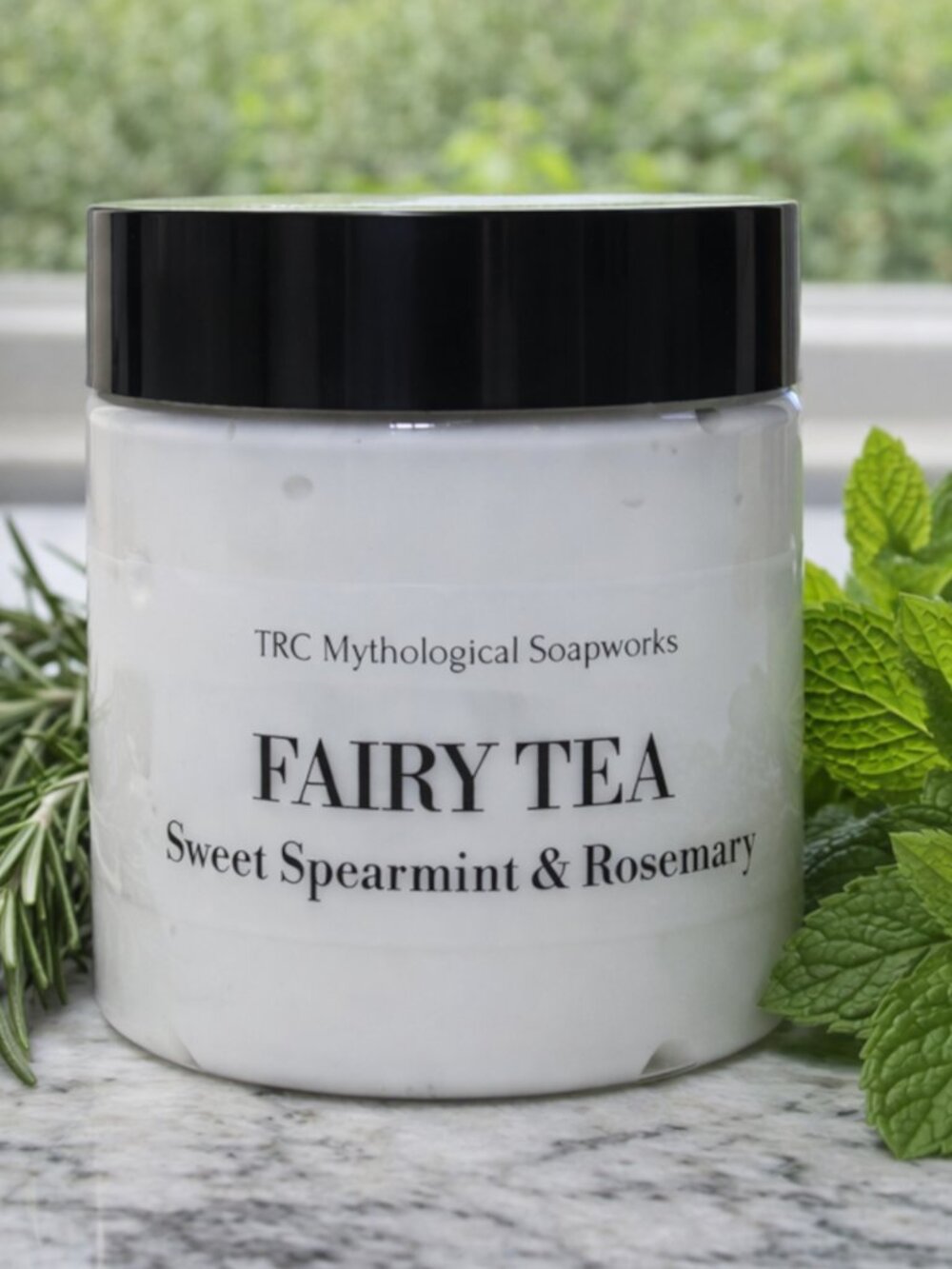 FAIRY TEA Spearmint & Rosemary Body Cream. Artisan Handmade Lotion.